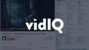 VidIQ software logo for YouTube SEO